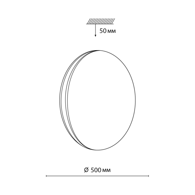 Светильник LED 76Вт 3000/4000/6000K D500 IP43 CCT RINGO PALE SN 216 СОНЕКС 7625/ELN, схема товара Светильник LED 76Вт 3000/4000/6000K D500 IP43 CCT RINGO PALE SN 216 СОНЕКС 7625/ELN, схема товара