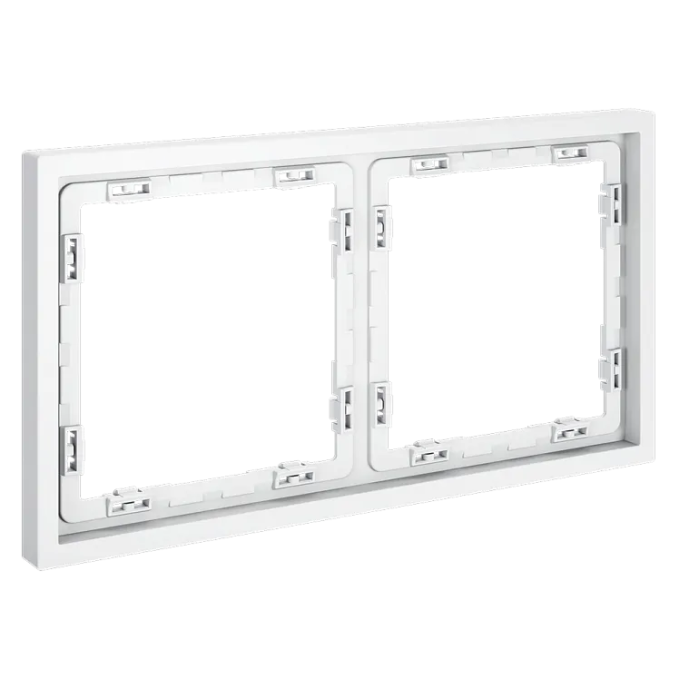 Рамка пластиковая VOLTUM S70 на 2 поста, (белый матовый), Voltum, VLS100202