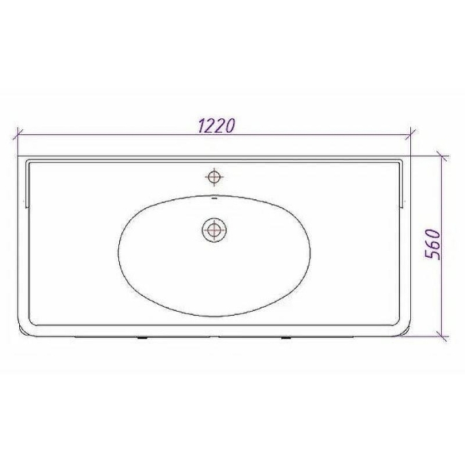 Мебельная раковина Caprigo SN1200 120 см белая Мебельная раковина Caprigo SN1200 120 см белая