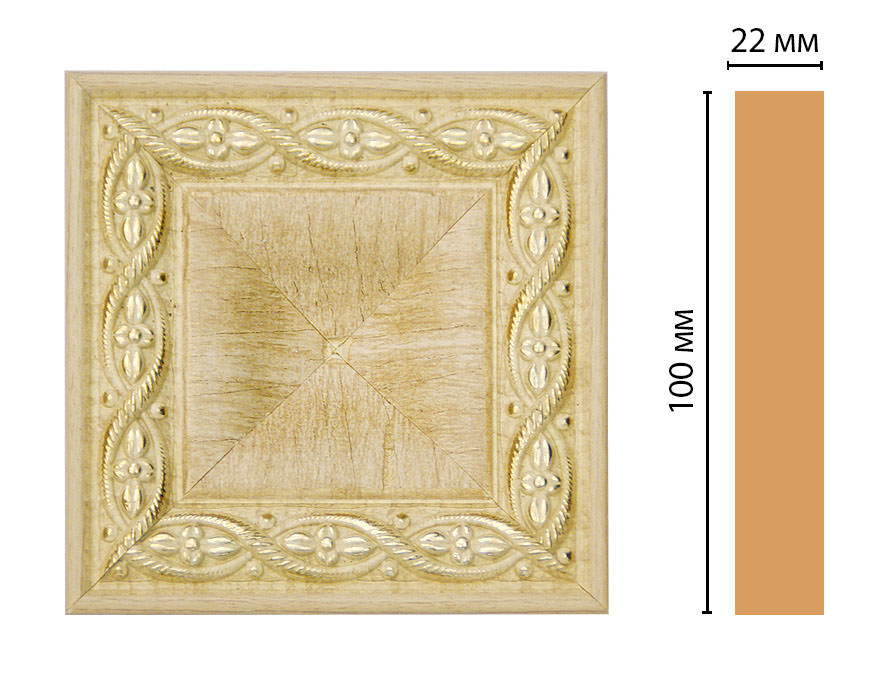 Вставка цветная Decomaster D207-5, 100x100x22 мм Вставка цветная Decomaster D207-5, 100x100x22 мм