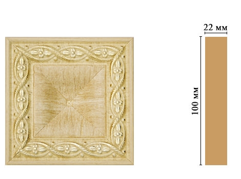 Вставка цветная Decomaster D207-5, 100x100x22 мм Вставка цветная Decomaster D207-5, 100x100x22 мм