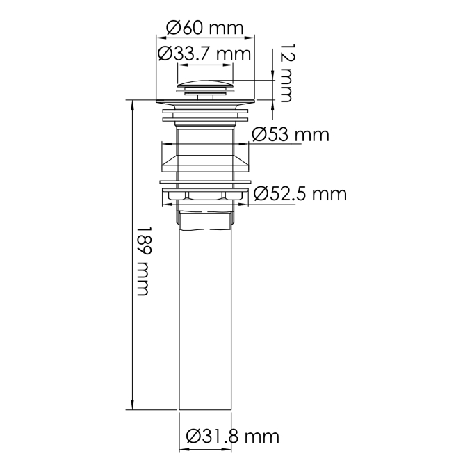 Донный клапан WasserKRAFT A251 Донный клапан WasserKRAFT A251