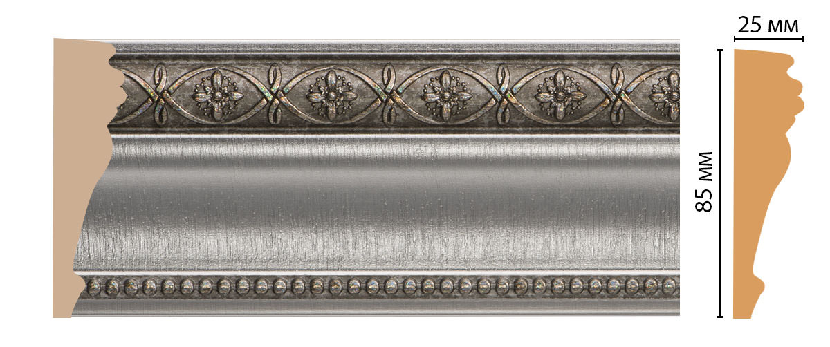 Молдинг Decomaster 152-55 ДМ, 85x25x2400 мм Молдинг Decomaster 152-55 ДМ, 85x25x2400 мм