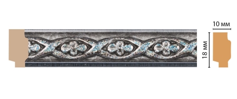 Молдинг Decomaster 158-55 ДМ, 18x10x2400 мм Молдинг Decomaster 158-55 ДМ, 18x10x2400 мм