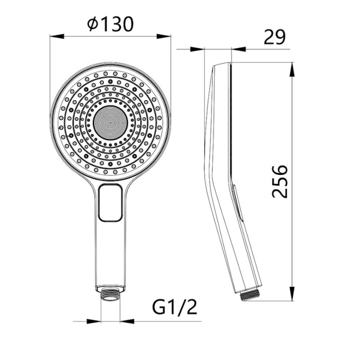 Душевая лейка Esko SPL1403 хром глянцевая
