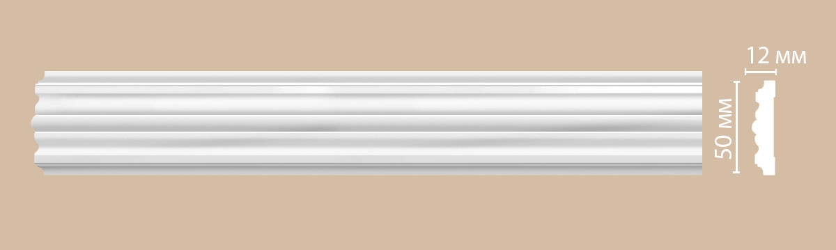 Молдинг гладкий Decomaster 97615, 50x12x2400 мм