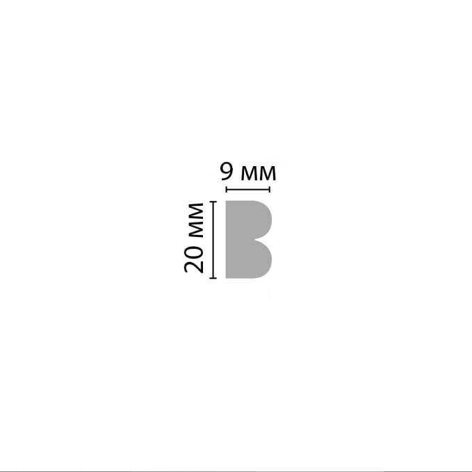 Молдинг гладкий Decomaster DI-113, 20x9x2400 мм Молдинг гладкий Decomaster DI-113, 20x9x2400 мм