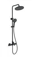 Душевая стойка со смесителем Wonzon & Woghand Solid WW-C3011-A-MB черная матовая с термостатом