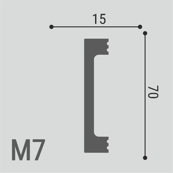 Молдинг Де-Багет XPS Polymer М 7 70/15