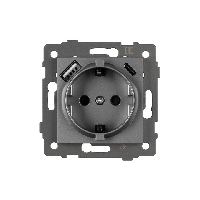 Механизм розетки с USB зарядкой SCT-MUAC-PL-GR-V (250V, 16A), Arlight, 049831, изображение 3 Механизм розетки с USB зарядкой SCT-MUAC-PL-GR-V (250V, 16A), Arlight, 049831, изображение 3