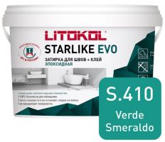 Затирка эпоксидная Litokol Starlike Evo S.410 Verde Smeraldo, 5 кг Затирка эпоксидная Litokol Starlike Evo S.410 Verde Smeraldo, 5 кг