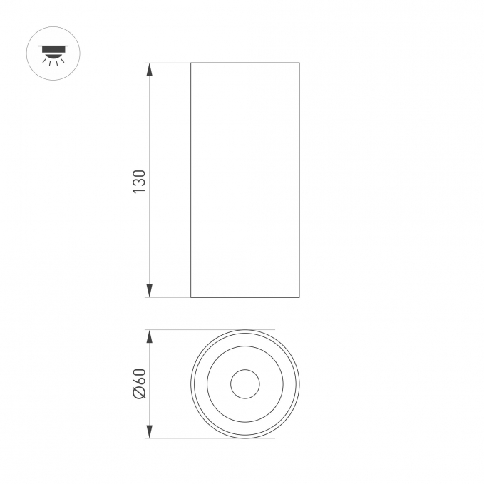 Светильник SP-GABI-SURFACE-R60-12W Warm3000 (BK, 36 deg, 230V), Arlight, 050720, изображение 5 Светильник SP-GABI-SURFACE-R60-12W Warm3000 (BK, 36 deg, 230V), Arlight, 050720, изображение 5