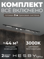 Комплект трековый Skylite №14, Hesby Lighting, HSBL_kompl_S014_NI3B3K