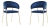 Набор из 2 стульев Whispered Fusion, Hesby Import, HSBI_DC72_blue_2