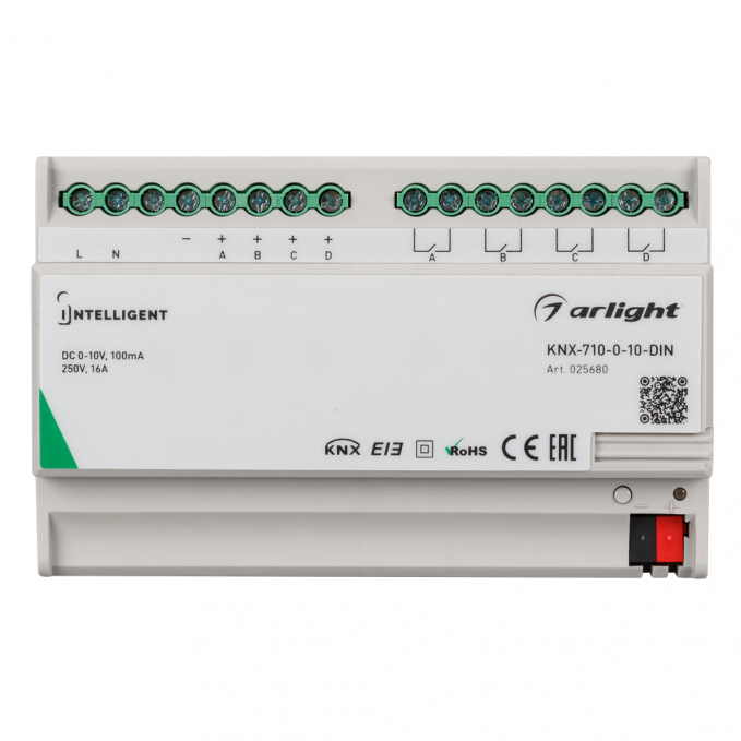 INTELLIGENT ARLIGHT Конвертер KNX-710-0-10-DIN (230V, 4x0/1-10, 4x16A), Arlight, 025680, изображение 3 INTELLIGENT ARLIGHT Конвертер KNX-710-0-10-DIN (230V, 4x0/1-10, 4x16A), Arlight, 025680, изображение 3