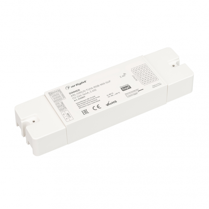 Диммер ARL-SIRIUS-TUYA-RGB-MIX-SUF (12-24V, 5x4A, 2.4G), Arlight, 035807, изображение 1 Диммер ARL-SIRIUS-TUYA-RGB-MIX-SUF (12-24V, 5x4A, 2.4G), Arlight, 035807, изображение 1