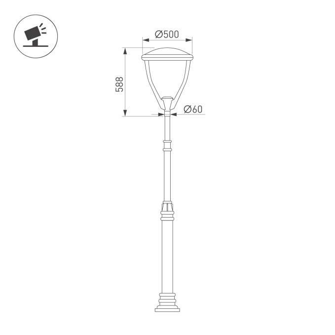 Светильник OXOR-LEIS-500x588-50W Day4000 (BK, 120 deg, 230V) IP65, Arlight, 052466, изображение 2 Светильник OXOR-LEIS-500x588-50W Day4000 (BK, 120 deg, 230V) IP65, Arlight, 052466, изображение 2