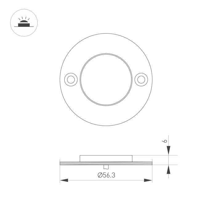 Светильник ART-DECK-LAMP-R56-3W Day4000 (SL, 120 deg, 24V), Arlight, 045343, изображение 2 Светильник ART-DECK-LAMP-R56-3W Day4000 (SL, 120 deg, 24V), Arlight, 045343, изображение 2