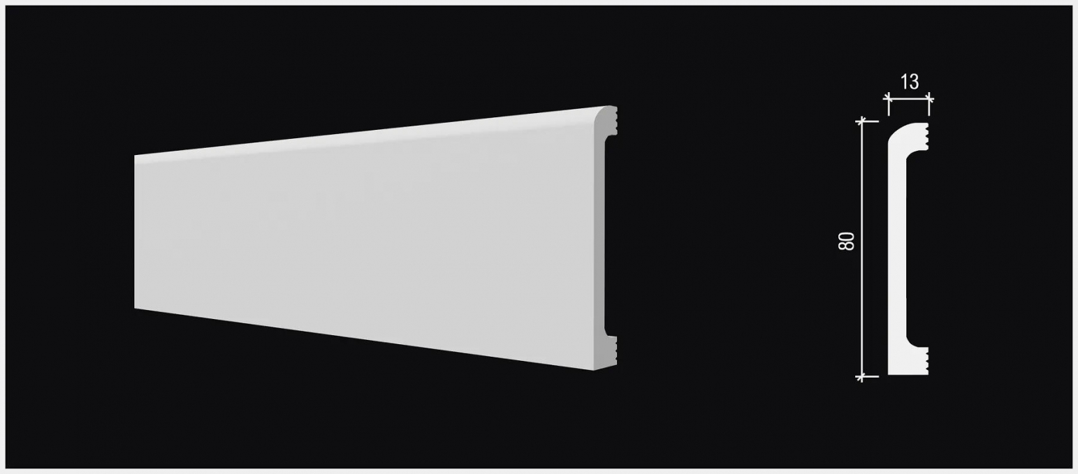 Гибкий плинтус Decor-Dizayn DD706-E, 80x13x2000 мм Гибкий плинтус Decor-Dizayn DD706-E, 80x13x2000 мм