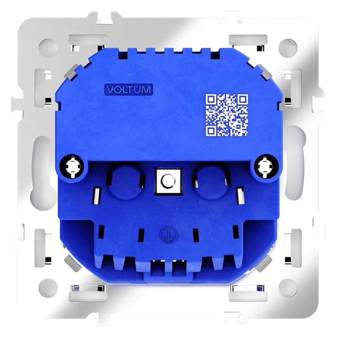 Розетка встраиваемая VOLTUM S70 с заземлением и защитными шторками, 16А, с USB, A+A, (белый глянцевы, Voltum, VLS040401