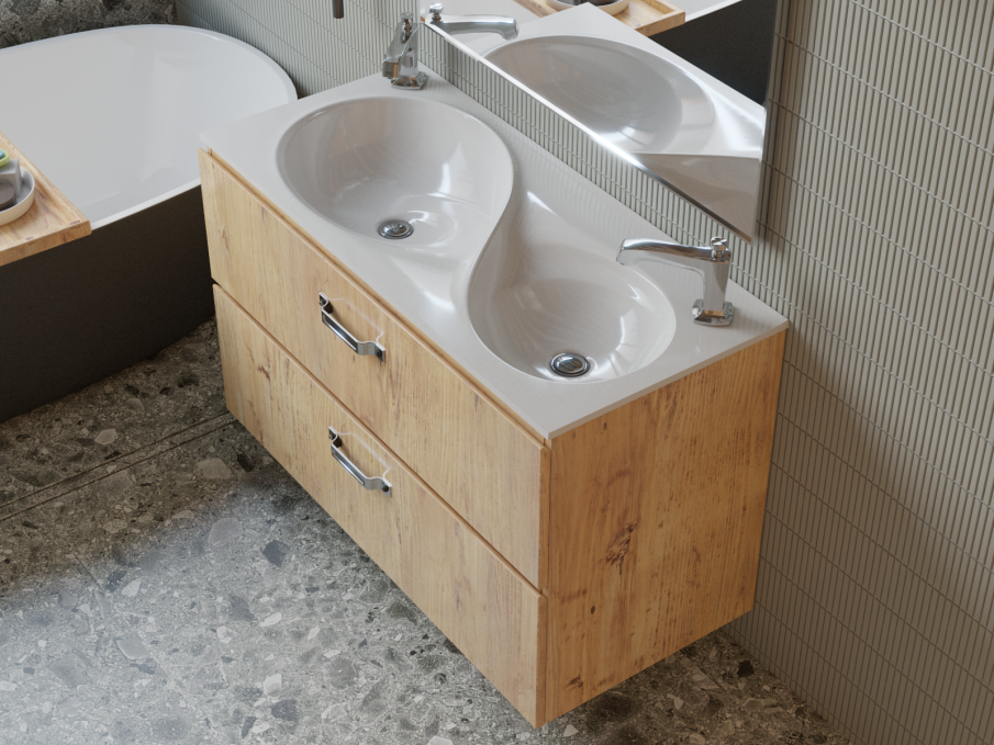 Мебельная раковина Madera Otto 4627173210386 100 см белая глянцевая Мебельная раковина Madera Otto 4627173210386 100 см белая глянцевая