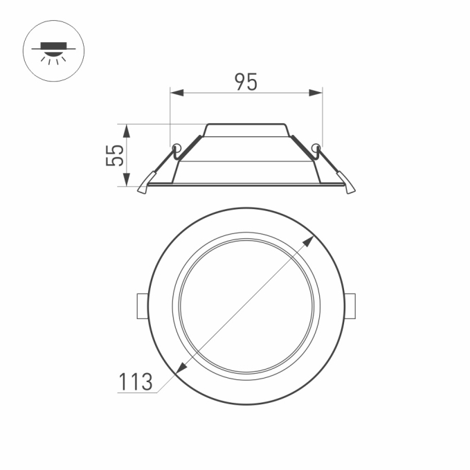 Светильник IM-CYCLONE-R115-10W Day4000 (WH, 90 deg), Arlight, 023197(2) Светильник IM-CYCLONE-R115-10W Day4000 (WH, 90 deg), Arlight, 023197(2)
