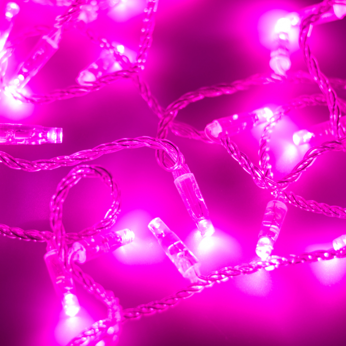 Светодиодная гирлянда ARD-STRING-CLASSIC-10000-CLEAR-100LED-FLASH PINK (230V, 7W), Arlight, 025792, изображение 1 Светодиодная гирлянда ARD-STRING-CLASSIC-10000-CLEAR-100LED-FLASH PINK (230V, 7W), Arlight, 025792, изображение 1