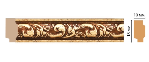Молдинг Decomaster 158-552 ДМ, 18x10x2400 мм Молдинг Decomaster 158-552 ДМ, 18x10x2400 мм