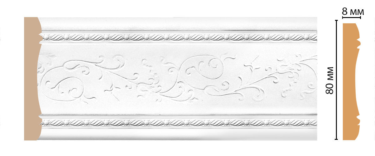 Молдинг Decomaster 184-16, 80x8x2400 мм