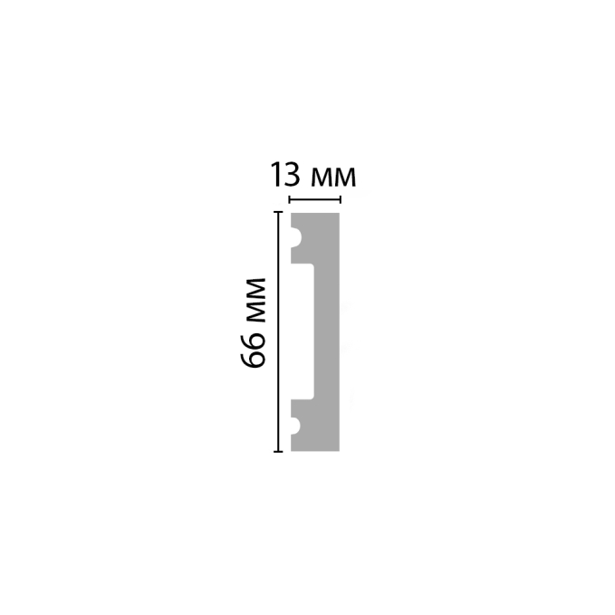 Плинтус напольный Decomaster D157-1632G ДМ, 66x13x2900 мм