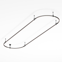 Основание ART-APRIORI-OVAL-ROD-200-3000x1000 (BK), Arlight, 048507