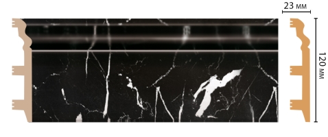 Плинтус напольный Decomaster D233-78ДМ, 120x23x2400 мм