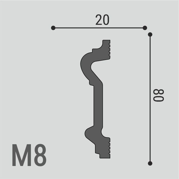 Молдинг Де-Багет XPS Polymer М 8 80/20 Молдинг Де-Багет XPS Polymer М 8 80/20
