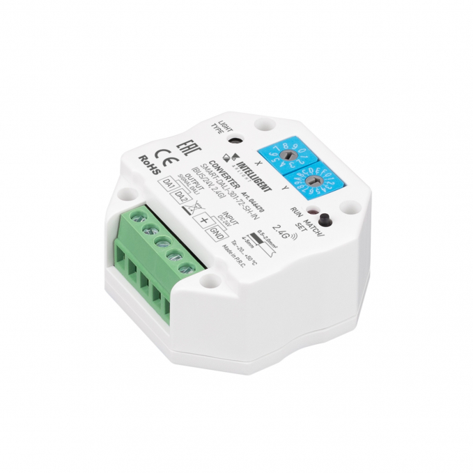 INTELLIGENT ARLIGHT Конвертер SMART-DALI-301-72-SH-IN (BUS/24V, 2.4G), Arlight, 046470, изображение 1 INTELLIGENT ARLIGHT Конвертер SMART-DALI-301-72-SH-IN (BUS/24V, 2.4G), Arlight, 046470, изображение 1