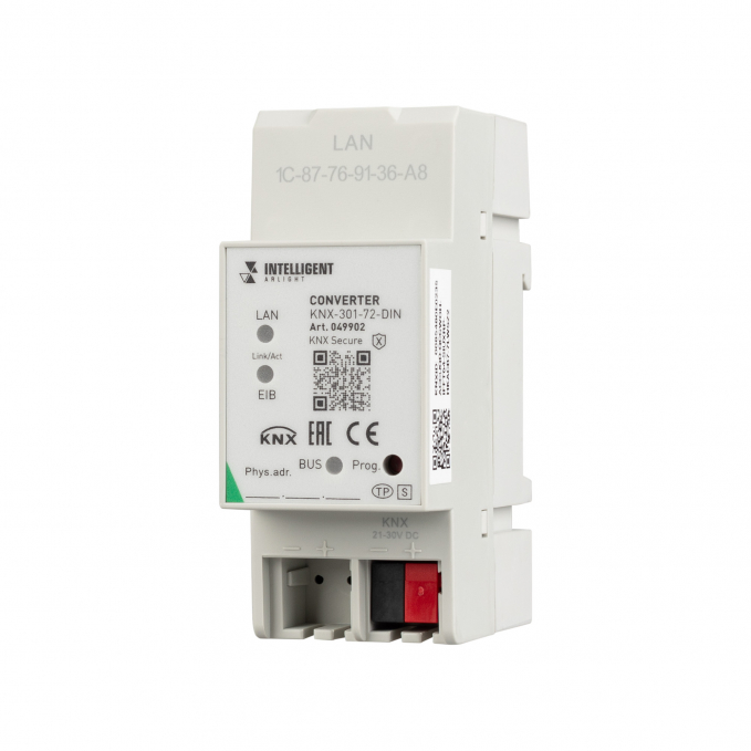 INTELLIGENT ARLIGHT Конвертер KNX-301-72-DIN Grey (BUS, RJ-45, KNX-IP), Arlight, 049902, изображение 1 INTELLIGENT ARLIGHT Конвертер KNX-301-72-DIN Grey (BUS, RJ-45, KNX-IP), Arlight, 049902, изображение 1
