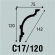 Плинтус потолочный Bello Deco C17/120 120x75