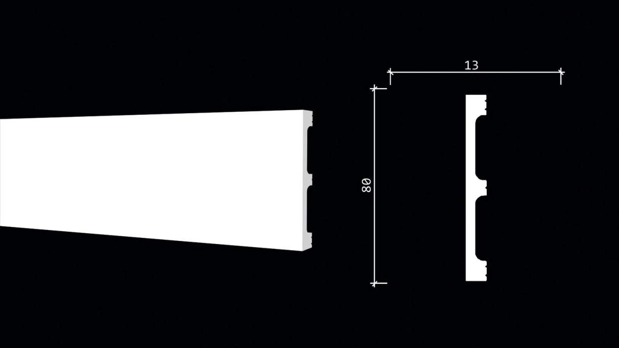 Гибкий плинтус Decor-Dizayn DD708F, 80x13x2000 мм Гибкий плинтус Decor-Dizayn DD708F, 80x13x2000 мм