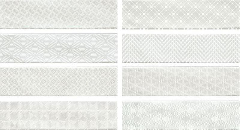 Настенная плитка Cifre Opal Decor White 7.5x30 (кабанчик) Настенная плитка Cifre Opal Decor White 7.5x30 (кабанчик)