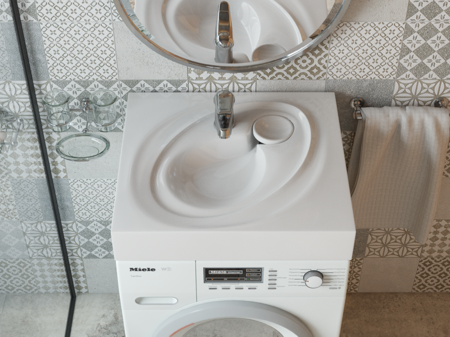 Подвесная раковина Madera Perla 4650002680920 60 см белая глянцевая на стиральную машину