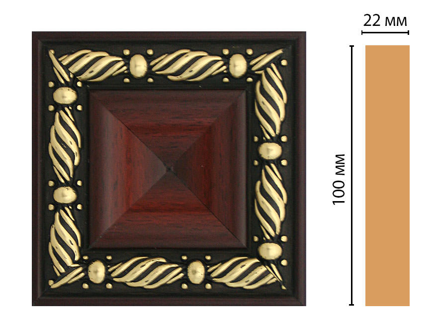Вставка цветная Decomaster D207-52, 100x100x22 мм Вставка цветная Decomaster D207-52, 100x100x22 мм