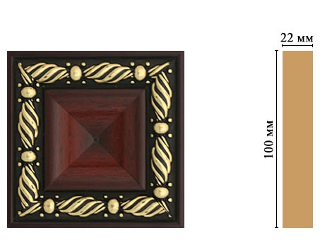 Вставка цветная Decomaster D207-52, 100x100x22 мм Вставка цветная Decomaster D207-52, 100x100x22 мм
