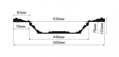 Кессон Decomaster KS-61-2, 600x600x103 мм