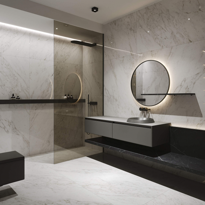 Керамогранит Artcer 1XL Rok Carrara White Poli 120x180 Керамогранит Artcer 1XL Rok Carrara White Poli 120x180