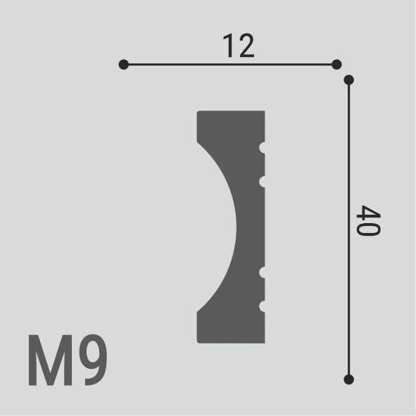 Молдинг Де-Багет XPS Polymer М 9 40/12 Молдинг Де-Багет XPS Polymer М 9 40/12