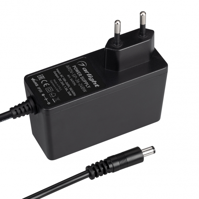 Блок питания ARDV-SP-36-24BW (24V, 1.5A, 36W), Arlight, 049396, изображение 1 Блок питания ARDV-SP-36-24BW (24V, 1.5A, 36W), Arlight, 049396, изображение 1
