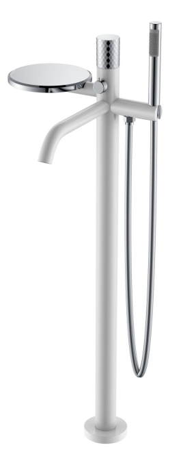 Смеситель напольный Boheme Stick 129-WCR белый