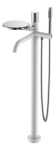 Смеситель напольный Boheme Stick 129-WCR белый