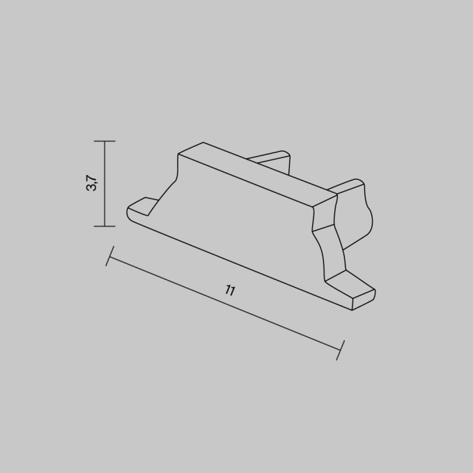 Комплект заглушек (для профиля ALM-1103-B-2M) 2 шт. ALM-1103-B-EC 642093, 642093, изображение 2 Комплект заглушек (для профиля ALM-1103-B-2M) 2 шт. ALM-1103-B-EC 642093, 642093, изображение 2