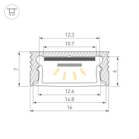Профиль SL-SLIM-H7-2000 BLACK (BY), Arlight, 061377