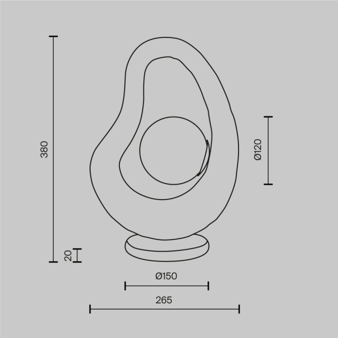 Настольный светильник Повседневний образ / Smart Casual E27х1, MOD414TL-01G, изображение 8 Настольный светильник Повседневний образ / Smart Casual E27х1, MOD414TL-01G, изображение 8
